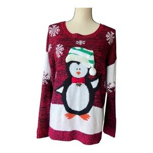 United States Sweaters Penguin Crew Neck Penguin Christmas Sweater Size XL